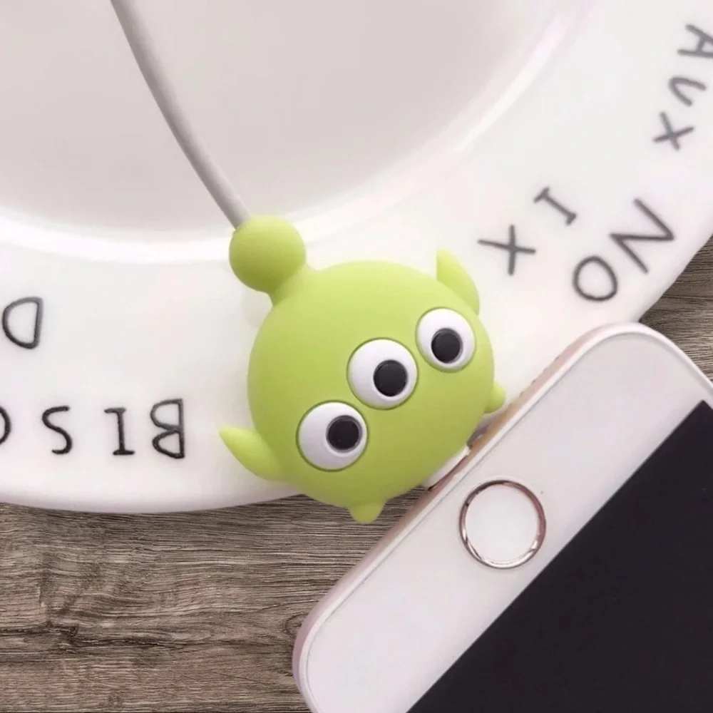 3D ALIEN CARTOON IPHONE CHARGER CASE PROTECTOR